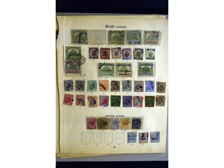 1884/1941, überwiegend gestempelte Sammlung ex Johor bisTrengganu sowie Malaiischer Staatenbund mit vielen guten Werten und S