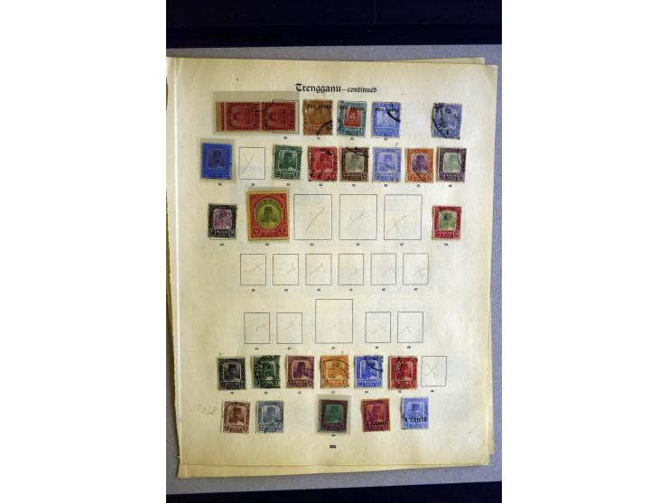 1884/1941, überwiegend gestempelte Sammlung ex Johor bisTrengganu sowie Malaiischer Staatenbund mit vielen guten Werten und S