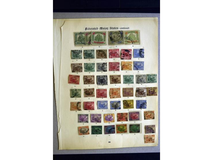1884/1941, überwiegend gestempelte Sammlung ex Johor bisTrengganu sowie Malaiischer Staatenbund mit vielen guten Werten und S