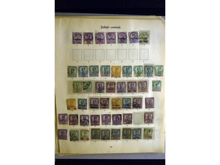 1884/1941, überwiegend gestempelte Sammlung ex Johor bisTrengganu sowie Malaiischer Staatenbund mit vielen guten Werten und S
