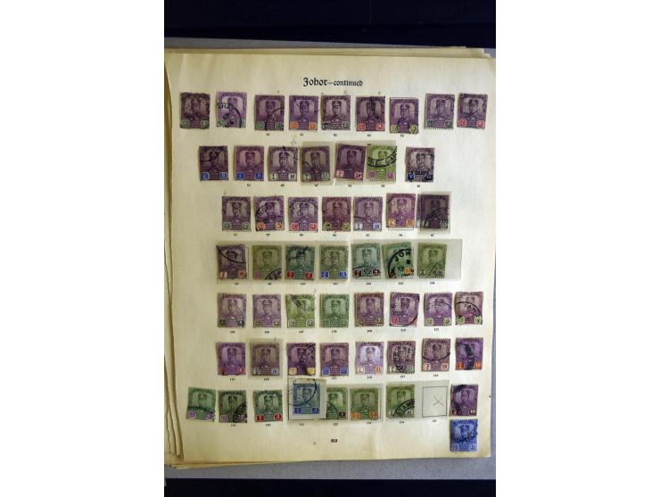 1884/1941, überwiegend gestempelte Sammlung ex Johor bisTrengganu sowie Malaiischer Staatenbund mit vielen guten Werten und S