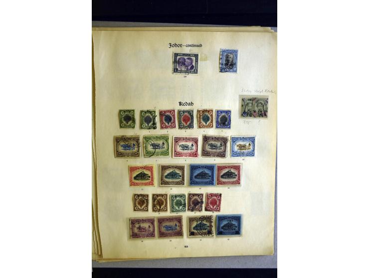 1884/1941, überwiegend gestempelte Sammlung ex Johor bisTrengganu sowie Malaiischer Staatenbund mit vielen guten Werten und S