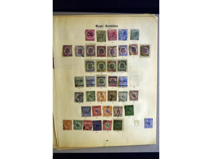 1884/1941, überwiegend gestempelte Sammlung ex Johor bisTrengganu sowie Malaiischer Staatenbund mit vielen guten Werten und S