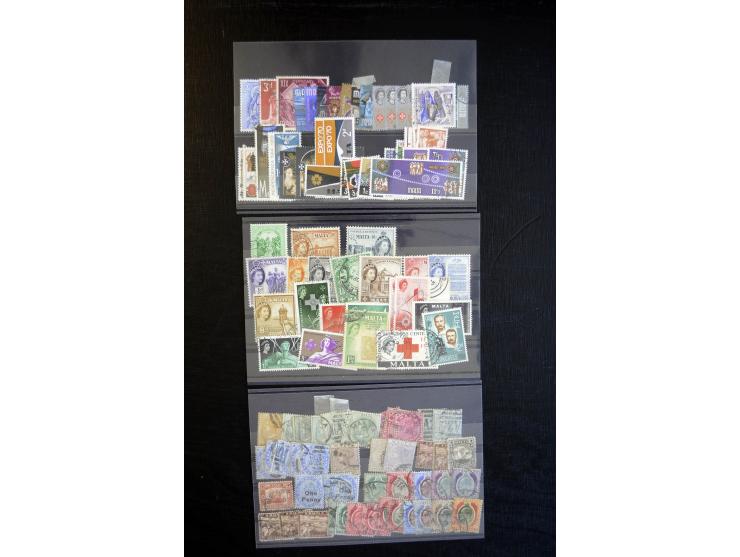 1882/1970 (ca.), überwiegend gestempelte Partie mit Doubletten auf Steckkarten, ex Sammlung "Frankfurt"