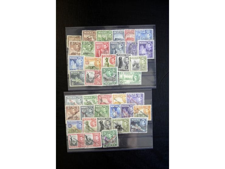 1882/1970 (ca.), überwiegend gestempelte Partie mit Doubletten auf Steckkarten, ex Sammlung "Frankfurt"