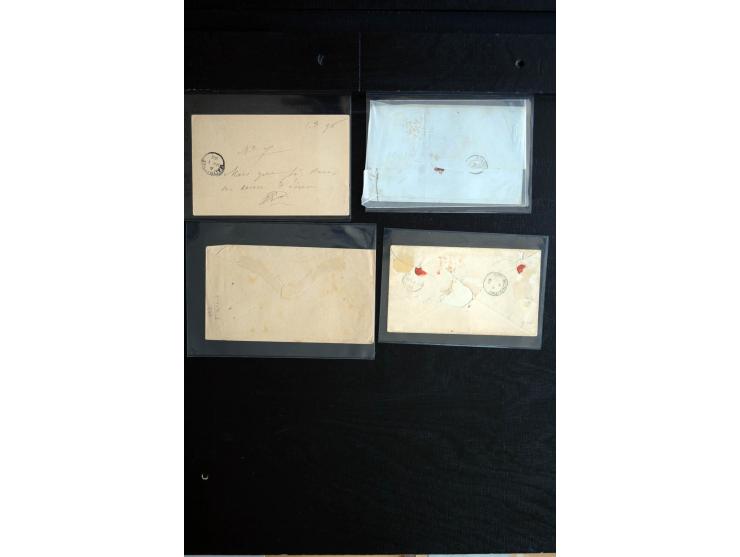 1818/1920 (ca.), 20 Briefe und Ganzsachen, dabei 2 Einschreiben, Overland Mail, Briefe nach Ägypten etc., ex Sammlung "Frankf