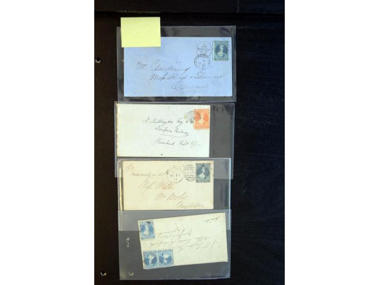 1858/71, 15 frankierte Briefe der Chalon-Ausgaben, dabei interessante Inlandspost sowie Briefe nach England und Australien, e