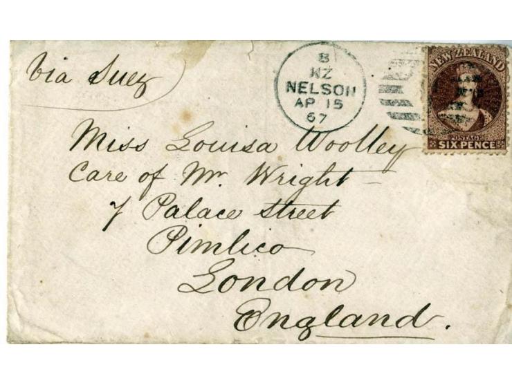 1858/71, 15 frankierte Briefe der Chalon-Ausgaben, dabei interessante Inlandspost sowie Briefe nach England und Australien, e