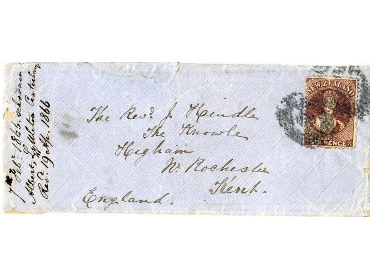 1858/71, 15 frankierte Briefe der Chalon-Ausgaben, dabei interessante Inlandspost sowie Briefe nach England und Australien, e