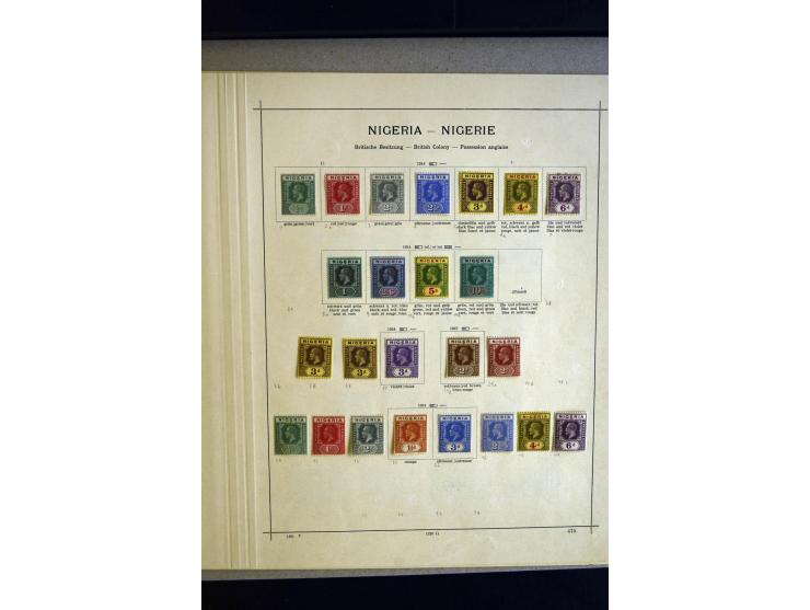 1874/1938, ungebrauchte und gestempelte Sammlung mit Lagos, Oil Rivers, Nigerküste, Nordnigeria und Nigeria, dabei viele gute