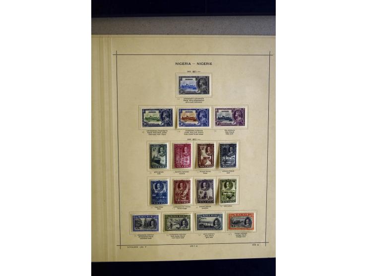 1874/1938, ungebrauchte und gestempelte Sammlung mit Lagos, Oil Rivers, Nigerküste, Nordnigeria und Nigeria, dabei viele gute