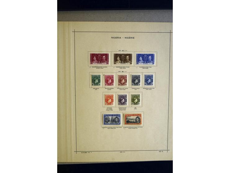 1874/1938, ungebrauchte und gestempelte Sammlung mit Lagos, Oil Rivers, Nigerküste, Nordnigeria und Nigeria, dabei viele gute