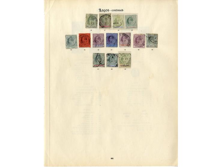 LAGOS: 1874/1904, ungebrauchte und gestempelte Sammlung mit u.a. Mi.-Nr. 17, 19, 29-31, 40-42, 50-52 etc., ex Sammlung "Frank
