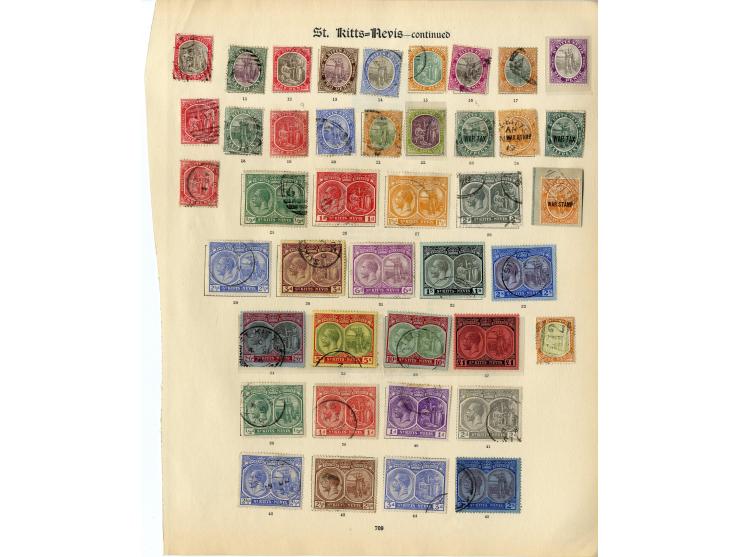 1870/1937, ungebrauchte und gestempelte Sammlung einschließlich St. Christopher, dabei bessere Werte und Sätze, ex Sammlung "