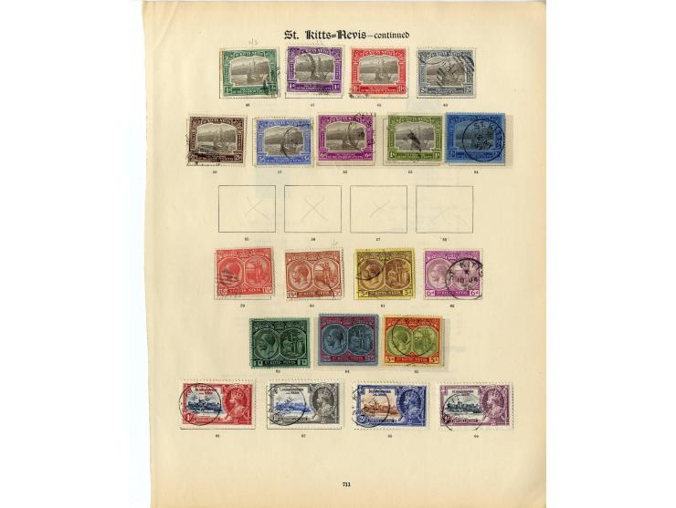 1870/1937, ungebrauchte und gestempelte Sammlung einschließlich St. Christopher, dabei bessere Werte und Sätze, ex Sammlung "