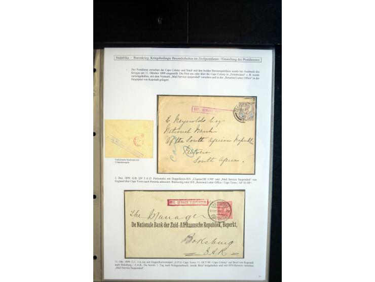 1899/1902, umfangreiche Sammlung von über 150 Briefe und Karten und einigen Marken, dabei Briefe der beiden Armeen, dabei seh