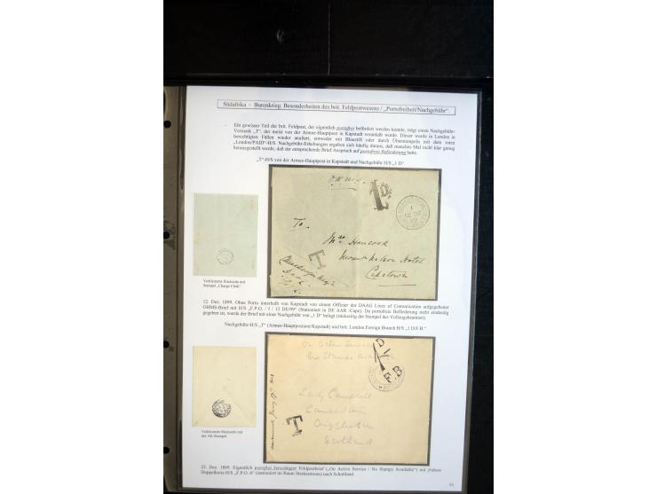 1899/1902, umfangreiche Sammlung von über 150 Briefe und Karten und einigen Marken, dabei Briefe der beiden Armeen, dabei seh