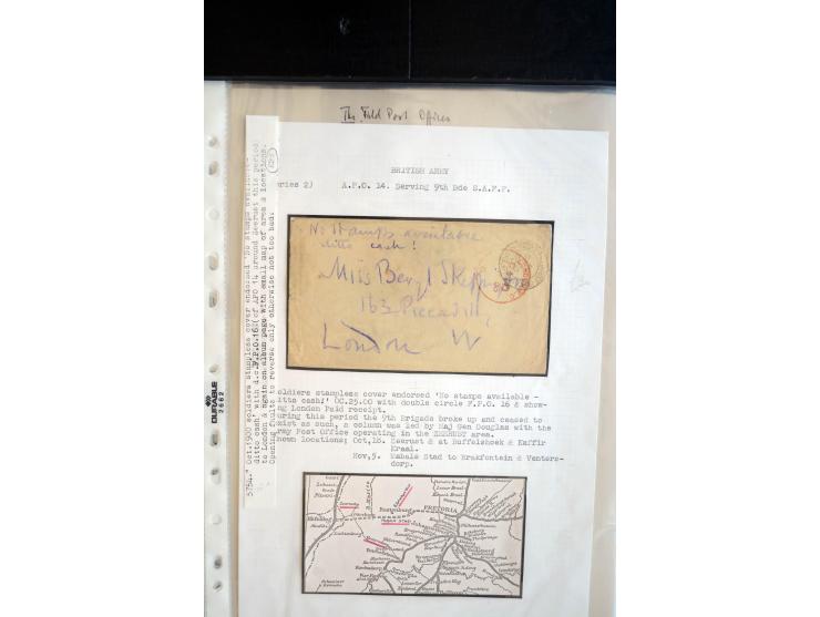 1899/1902, umfangreiche Sammlung von über 150 Briefe und Karten und einigen Marken, dabei Briefe der beiden Armeen, dabei seh