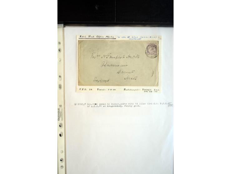 1899/1902, umfangreiche Sammlung von über 150 Briefe und Karten und einigen Marken, dabei Briefe der beiden Armeen, dabei seh