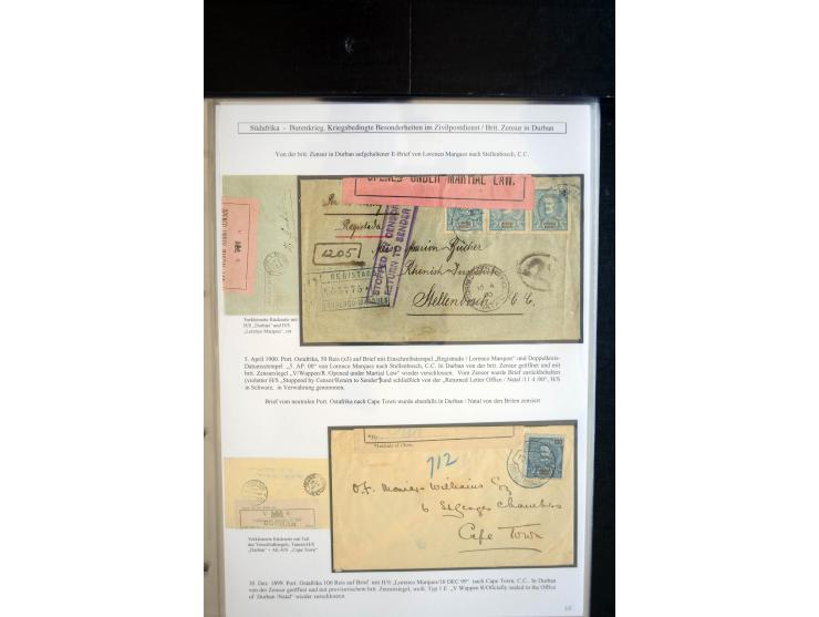 1899/1902, umfangreiche Sammlung von über 150 Briefe und Karten und einigen Marken, dabei Briefe der beiden Armeen, dabei seh