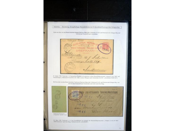 1899/1902, umfangreiche Sammlung von über 150 Briefe und Karten und einigen Marken, dabei Briefe der beiden Armeen, dabei seh