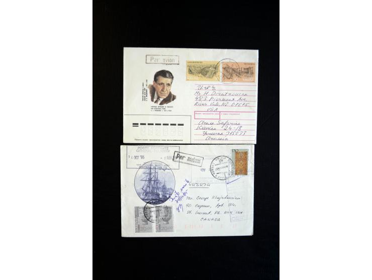 1995/96, Korrespondenz von 20 Briefen in die USA bzw. Kanada