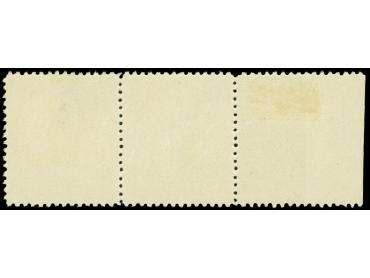 1922, perforated, 1d. pale turquise as horizontal pair with left sheet margin, hinged in the margin, stamps with full origina