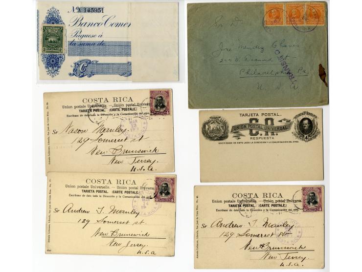 1897/1945, Partie mit 45 Briefen, Karten und Ganzsachen, dabei R-Briefe, Auslandspost und interessante Stempel