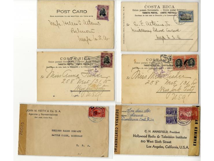 1897/1945, Partie mit 45 Briefen, Karten und Ganzsachen, dabei R-Briefe, Auslandspost und interessante Stempel