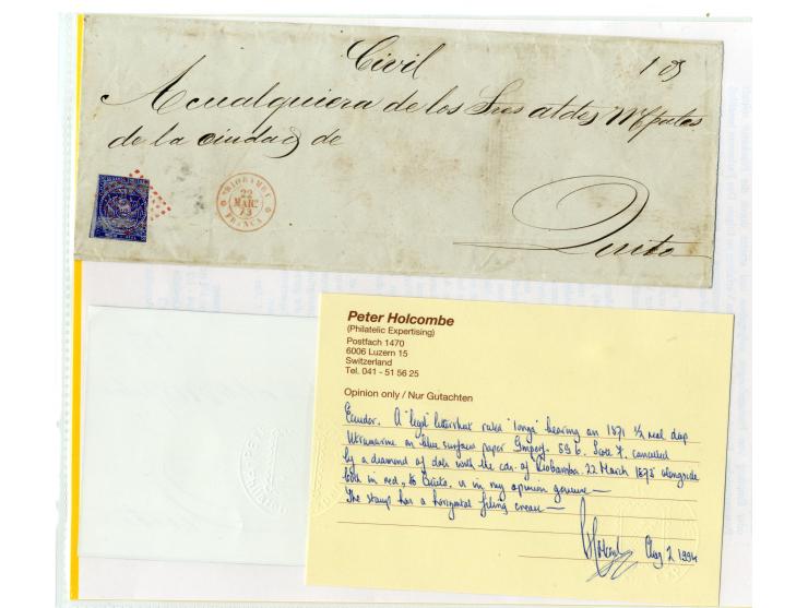 1865/66, sehr interessante Partie von 23 Briefe, Briefteile und Vorderseiten, dabei 1 R. grün im 6er-Streifen und Einzelwert 