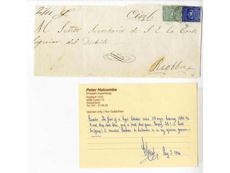 1865/66, sehr interessante Partie von 23 Briefe, Briefteile und Vorderseiten, dabei 1 R. grün im 6er-Streifen und Einzelwert 