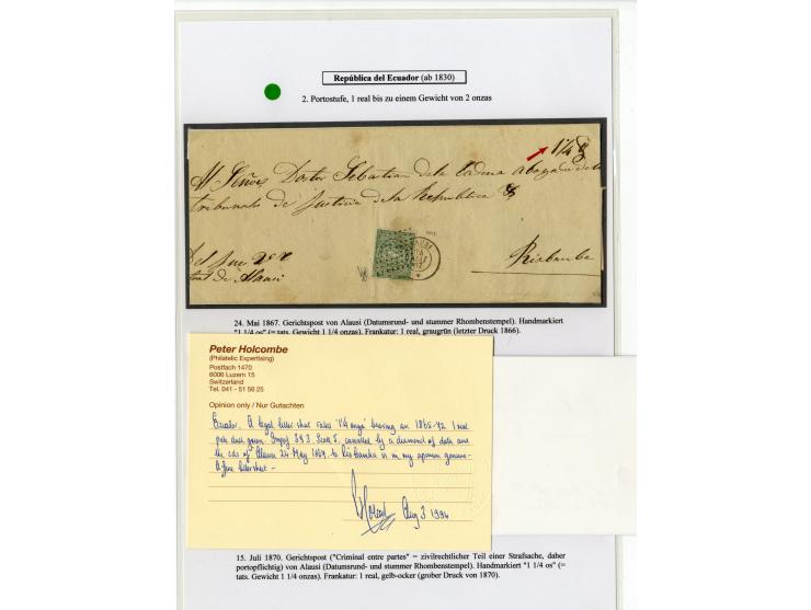 1865/66, sehr interessante Partie von 23 Briefe, Briefteile und Vorderseiten, dabei 1 R. grün im 6er-Streifen und Einzelwert 