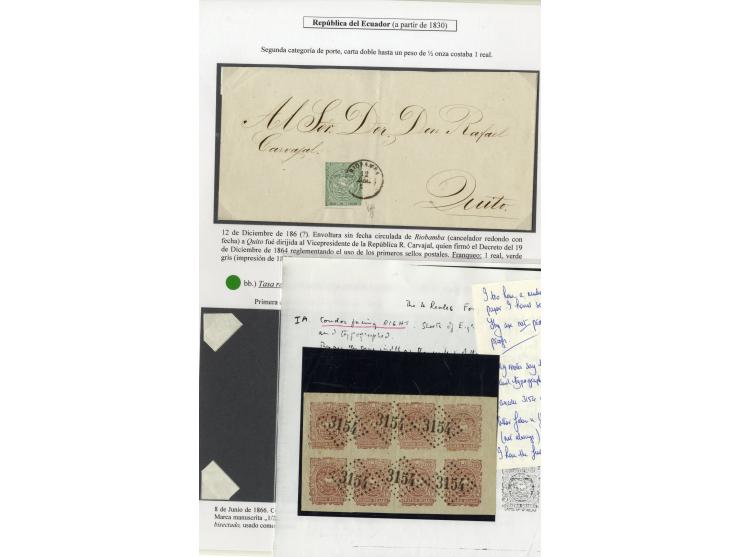1865/66, sehr interessante Partie von 23 Briefe, Briefteile und Vorderseiten, dabei 1 R. grün im 6er-Streifen und Einzelwert 