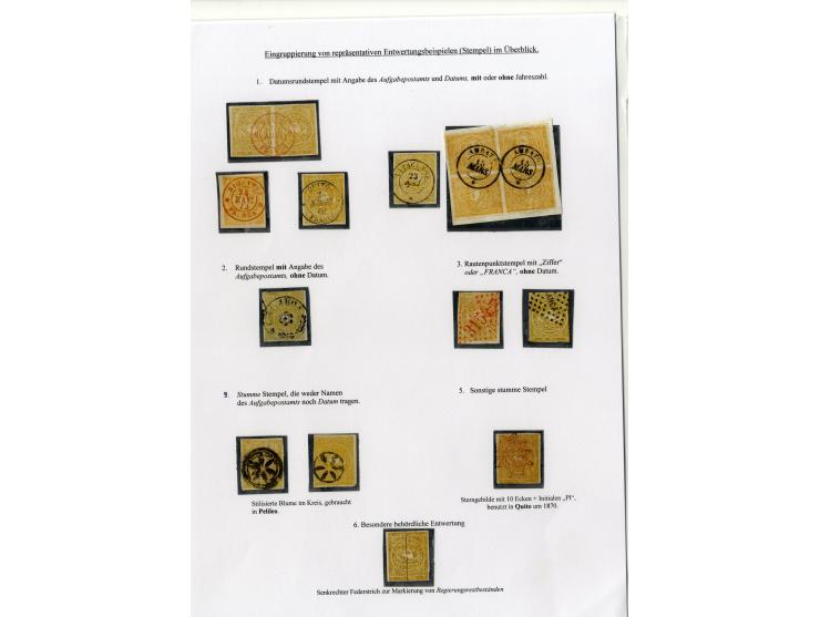 1865/66, sehr interessante Partie von 23 Briefe, Briefteile und Vorderseiten, dabei 1 R. grün im 6er-Streifen und Einzelwert 