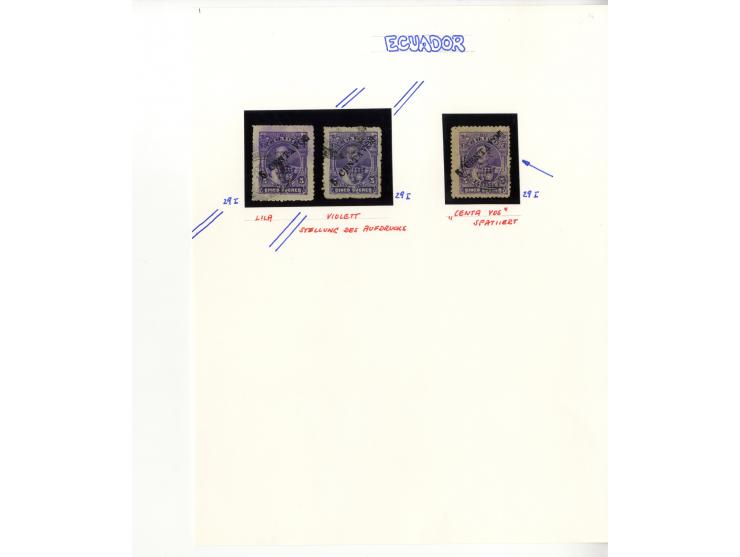 1872/1950, ungebrauchte/gestempelte Sammlung mit diversen Briefen, dabei Mi.-Nr. 126-27 und 129-130 mit Aufdruck "Ultramar", 