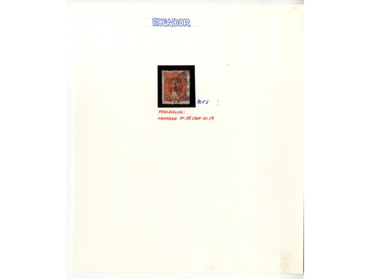 1872/1950, ungebrauchte/gestempelte Sammlung mit diversen Briefen, dabei Mi.-Nr. 126-27 und 129-130 mit Aufdruck "Ultramar", 