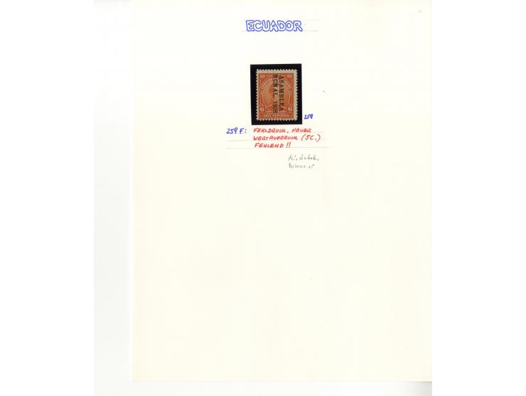 1872/1950, ungebrauchte/gestempelte Sammlung mit diversen Briefen, dabei Mi.-Nr. 126-27 und 129-130 mit Aufdruck "Ultramar", 