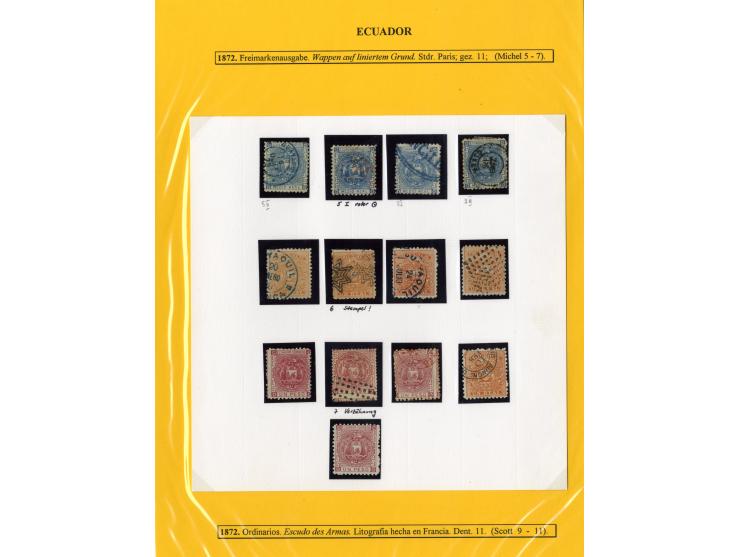 1872/1950, ungebrauchte/gestempelte Sammlung mit diversen Briefen, dabei Mi.-Nr. 126-27 und 129-130 mit Aufdruck "Ultramar", 