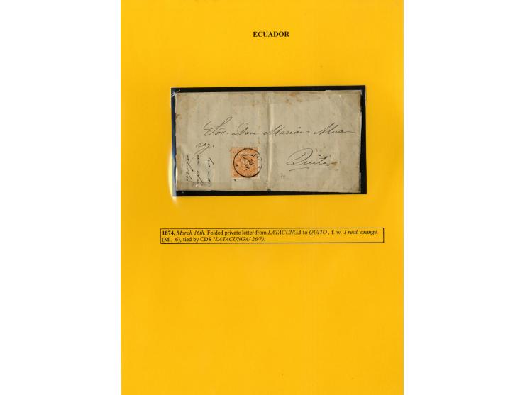 1872/1950, ungebrauchte/gestempelte Sammlung mit diversen Briefen, dabei Mi.-Nr. 126-27 und 129-130 mit Aufdruck "Ultramar", 