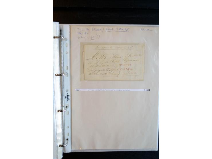 1830/60, sehr interessante und umfangreiche Sammlung mit über 140 Briefe und Vorderseiten, dabei "BOLIVAR FRANCA.",
"AMBATO"