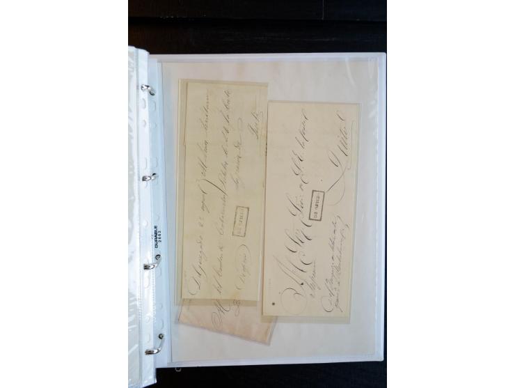 1830/60, sehr interessante und umfangreiche Sammlung mit über 140 Briefe und Vorderseiten, dabei "BOLIVAR FRANCA.",
"AMBATO"