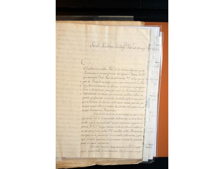 1830/60, sehr interessante und umfangreiche Sammlung mit über 140 Briefe und Vorderseiten, dabei "BOLIVAR FRANCA.",
"AMBATO"