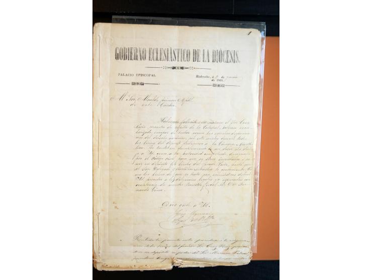 1830/60, sehr interessante und umfangreiche Sammlung mit über 140 Briefe und Vorderseiten, dabei "BOLIVAR FRANCA.",
"AMBATO"