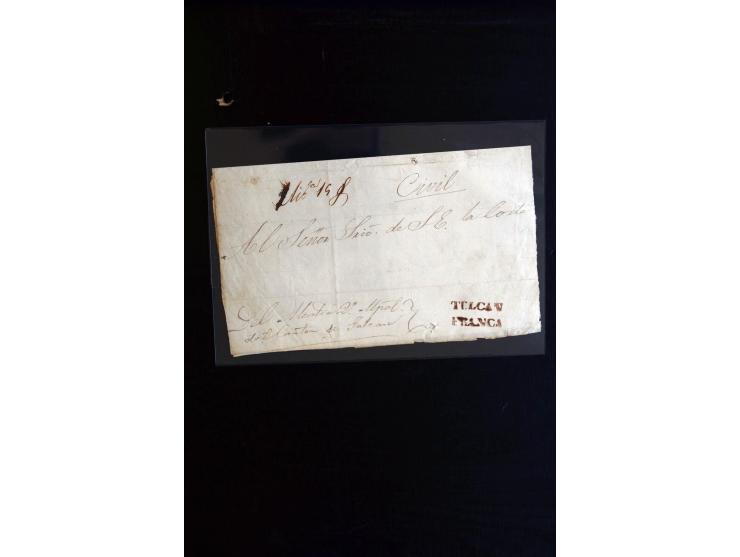 1830/60, sehr interessante und umfangreiche Sammlung mit über 140 Briefe und Vorderseiten, dabei "BOLIVAR FRANCA.",
"AMBATO"