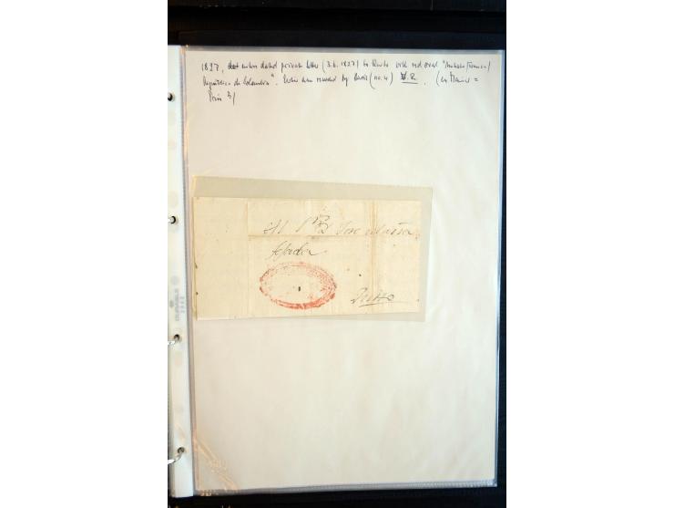 1830/60, sehr interessante und umfangreiche Sammlung mit über 140 Briefe und Vorderseiten, dabei "BOLIVAR FRANCA.",
"AMBATO"