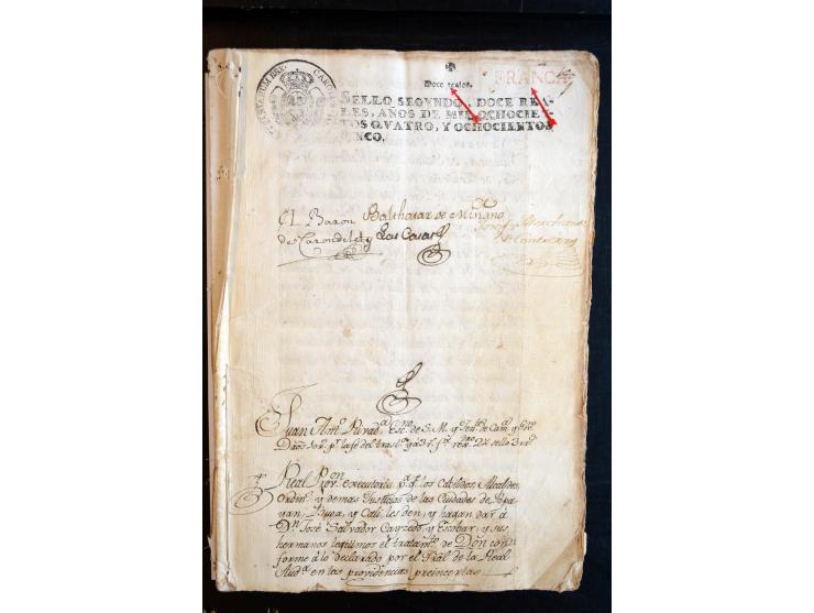 1830/60, sehr interessante und umfangreiche Sammlung mit über 140 Briefe und Vorderseiten, dabei "BOLIVAR FRANCA.",
"AMBATO"