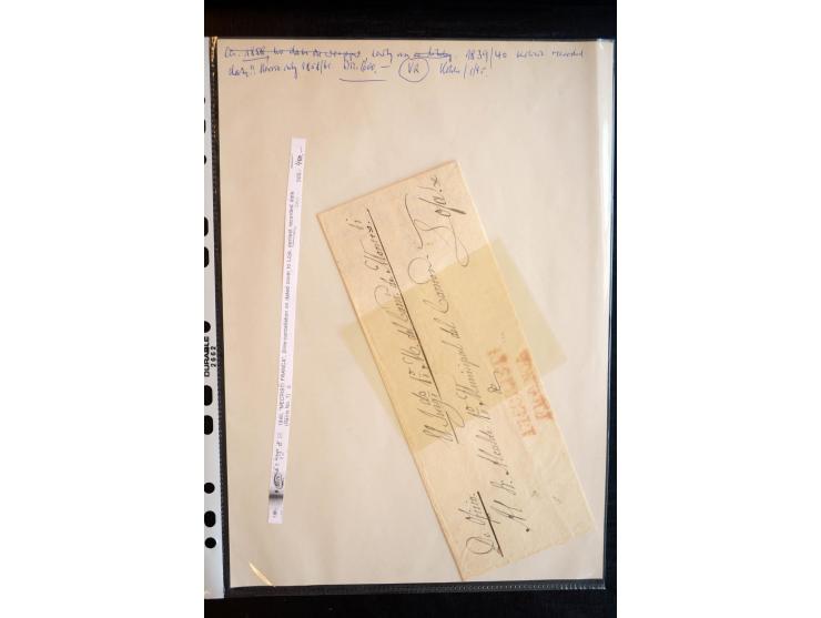 1830/60, sehr interessante und umfangreiche Sammlung mit über 140 Briefe und Vorderseiten, dabei "BOLIVAR FRANCA.",
"AMBATO"