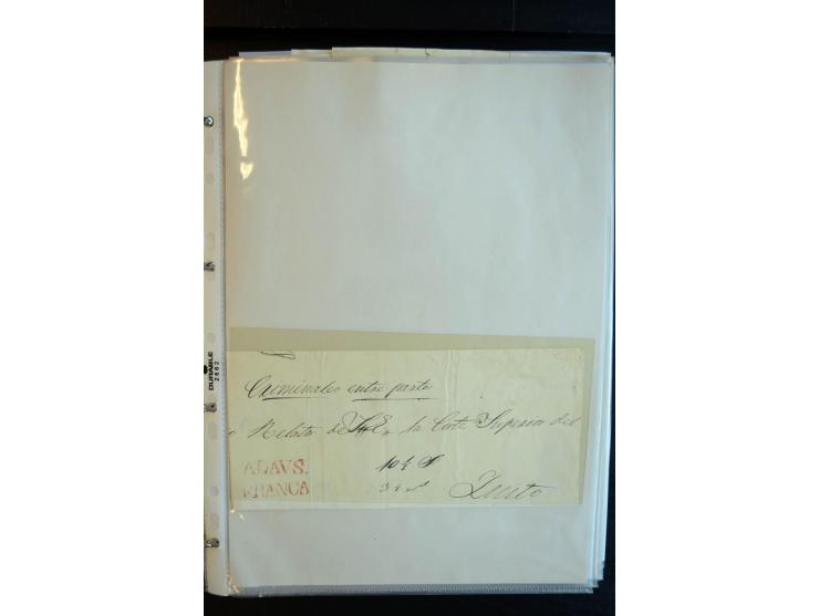 1830/60, sehr interessante und umfangreiche Sammlung mit über 140 Briefe und Vorderseiten, dabei "BOLIVAR FRANCA.",
"AMBATO"