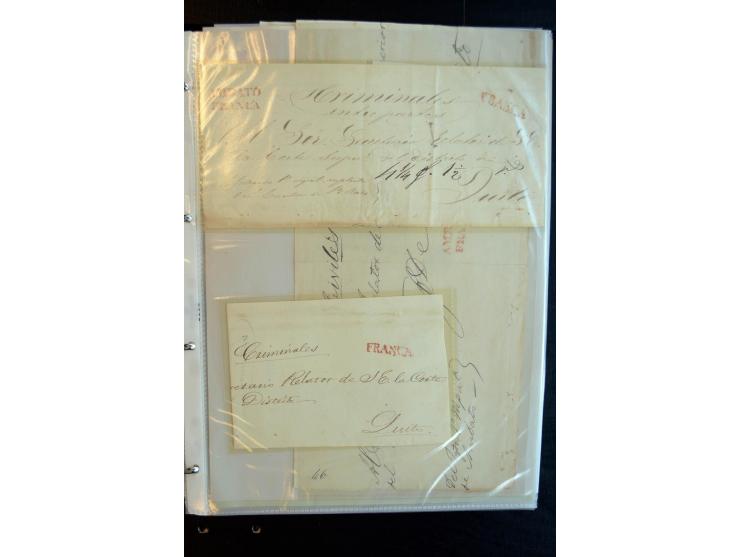 1830/60, sehr interessante und umfangreiche Sammlung mit über 140 Briefe und Vorderseiten, dabei "BOLIVAR FRANCA.",
"AMBATO"