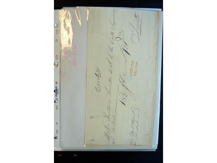 1830/60, sehr interessante und umfangreiche Sammlung mit über 140 Briefe und Vorderseiten, dabei "BOLIVAR FRANCA.",
"AMBATO"